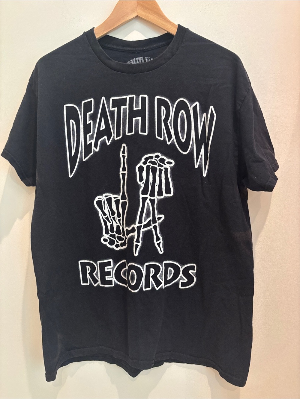 Death Row Records Graphic Tee Black White Unisex Size Large